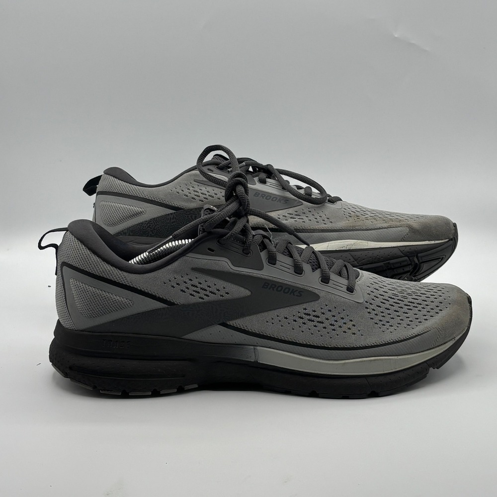 Brooks Trace 3 Running Shoes Mens 12.5 Grey Black 1104121D049 Athletic Sneakers